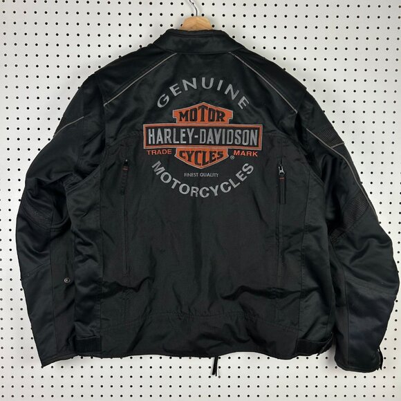 Harley Davidson Motorcycle Jacket 2XL Padded Vented Full Zip Roadway Coat Black - Picture 1 of 10